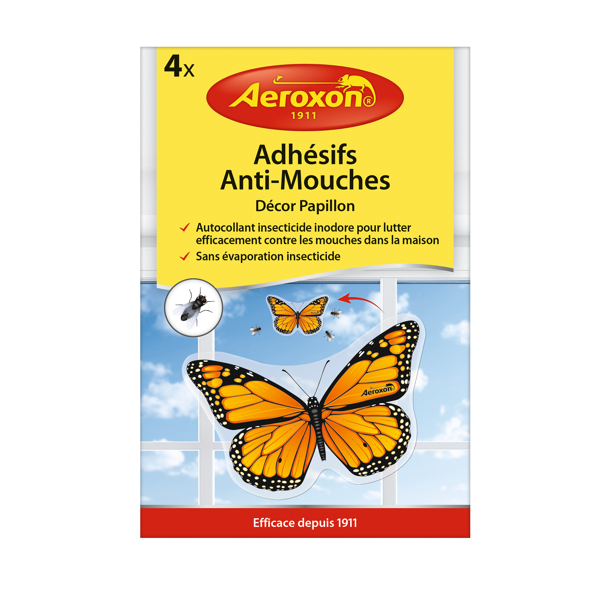 Aeroxon Adhésifs Anti-Mouches Papillon 4 pcs. image